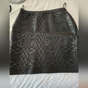High waisted black skirt